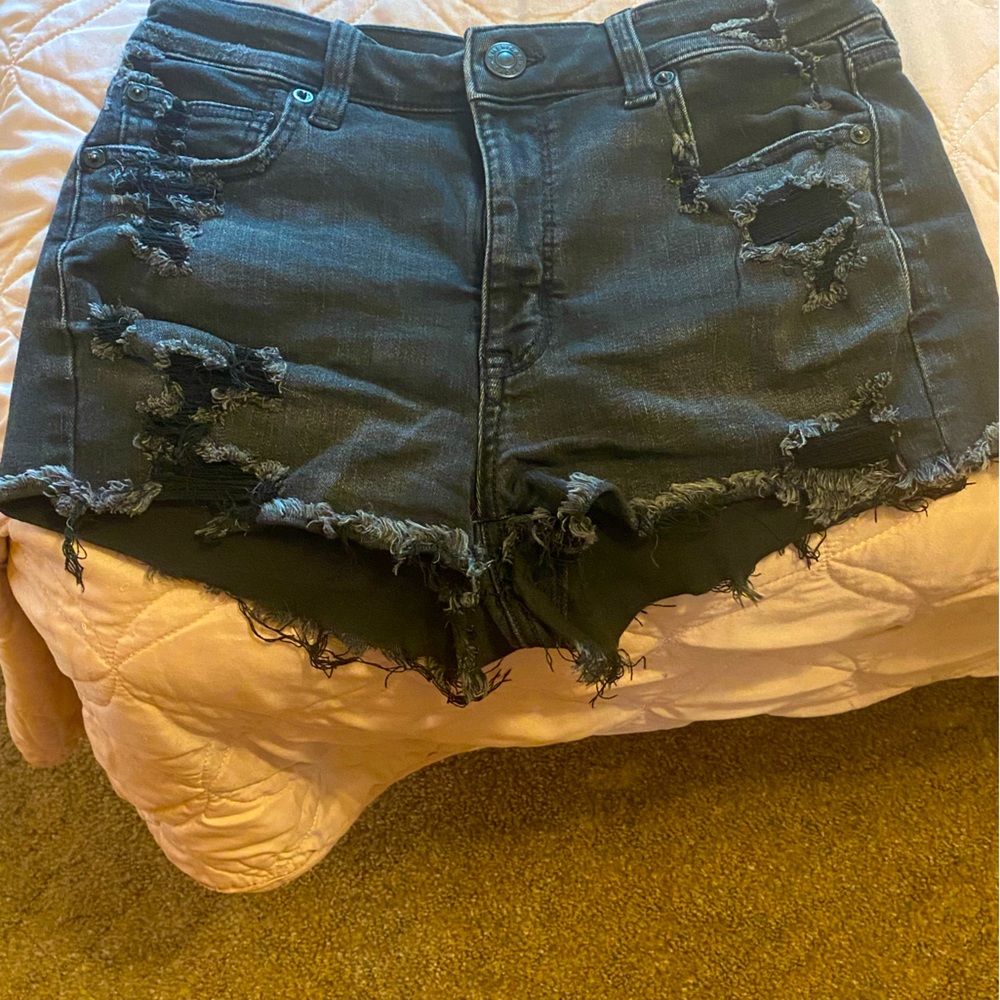 American Eagle Black Denim Shorts